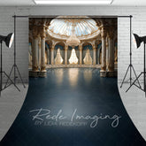 Lofaris Luxury Blue Ballroom Architecture Sweep Backdrop